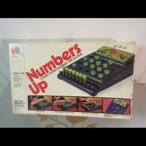 Vintage Numbers Up game by Milton Bradley